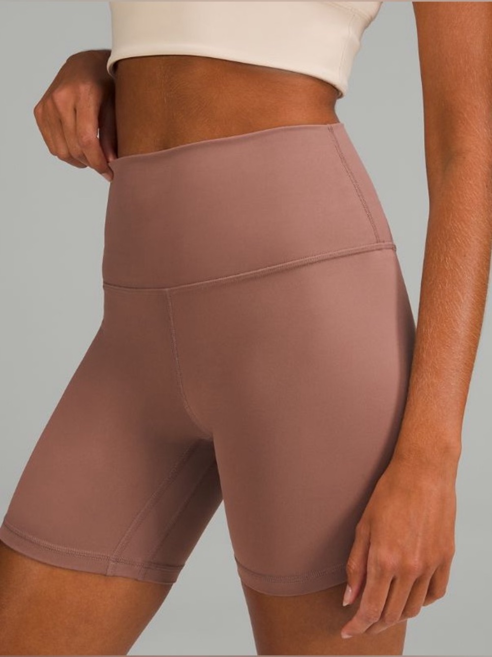 Lululemon pink biker shorts